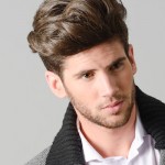 Striking male hairstyle.
